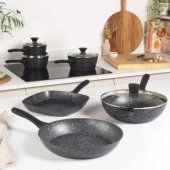 BW05751S2EU7 Megastone 3-Piece Saucepan Set