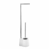 Toilet Paper Holder and Toilet Brush White