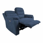 Recliner sofa MIMI 2-seater with electric mechanism, blue