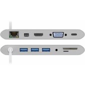 62113 USB-C All-in-1 daugiaprievadis adapteris 62113 USB Type-C, 0.13 m