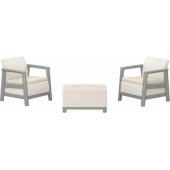 Scandi Linea Balcony Set Pebble Grey/ Sage Green Stone