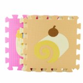 Soft Puzzle Educational Mat EVA Foam Fruits Sweets Pastel 16 pcs.