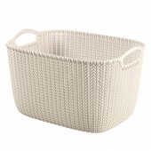 Basket Knit White 19L 40x30x23cm