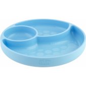 Chicco 127535 TALERZ SILIKONOWY 3-DZIELNY 12m+ CHŁOPCZYK