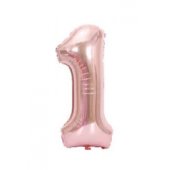 Folio Balloon 100cm Number 1 Glossy Pink
