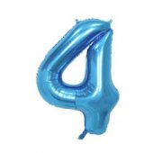 Folio balloon 100cm Number 4 Glossy Blue