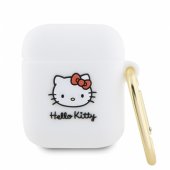 Silicone 3D Kitty Head Airpods 1/ 2 cover white