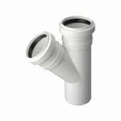 Magnaplast 45° vidaus kanalizacijos trišakis HTEA 32mm baltas (422103