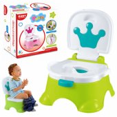 Interactive Potty Green with Blue Crown Musical Toilet for Toddlers 5