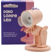 LED gyvūno žibintuvėlis, rožinis dinozauras su pagrindu