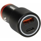 C-20 Car Charger 48W USB-A + USB-C Black
