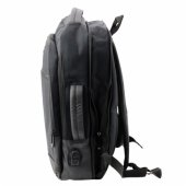 Verslo kuprinė su USB jungtimi, nešiojamojo kompiuterio kišenė, juoda, 16 l, 45 cm