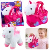 Plush Toy Unicorn in a Bag, White, 25cm