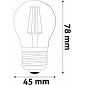 E27 G45 4.5W 470lm 2700K filament
