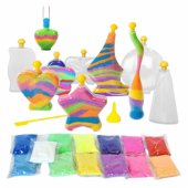 Magic Sand kūrybinis rinkinys „pasidaryk pats“: smėlio dekoracijos, švytintis smėlis
