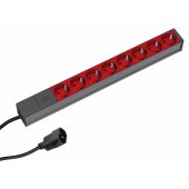 19" power strip 8x sockets fuse 1U