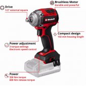 Einhell Professional cordless impact wrench TP-CW 18/ 350-C Li BL - Sol