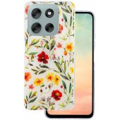 "Glow Glam Case Motorola Moto G86", baltas