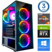 Ryzen 5 5500 16GB 500SSD M.2 NVME RTX3050 8GB W11 Fornax 1500RGB