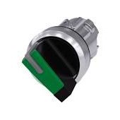 Siemens 2 padėčių selektoriaus jungiklio pavara O-I 22 mm, žalia, apšviesta