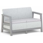Scandi Linea 2 Seater Sofa Light Gray / Dark Steel Gray