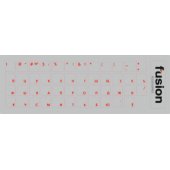 "Laminated Stickers RU / ENG" Transparent/ Red