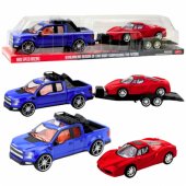 Bekelės transporto priemonės, vilkiko ir sportinio automobilio rinkinys
