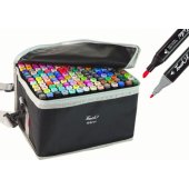 Double-sided marker set in a bag of 168 pieces