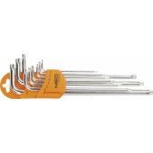L type torx key set T10-T50 9psc.