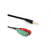 3.5mm dvigubas lizdas į 3.5mm kištuką 4-pin adapterio kabelis
