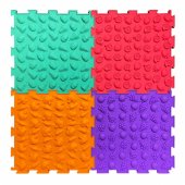 Sensory Path Puzzle Tiles Various Structures Colors 24.5 cm 10 pcs.