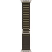 49mm Dark Olive Alpine Loop Natural Titanium Finish Small