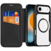 Skin X Pro dėklas–piniginė, suderinamas su MagSafe, iPhone 17 Air, juodas