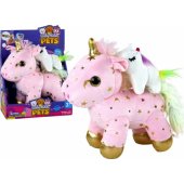 Unicorn Plush Sleeping Animal Lullaby Pink With Stars Set