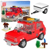 Construction Brick Set Car Fiat 126 Maluch With Trailer 393 pcs.