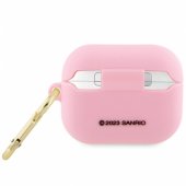 Silicone 3D Kitty Head Airpods Pro cover pink