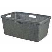 Basket Jute Dark Grey 46L 59x39x26cm