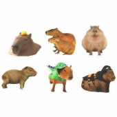 Capybara Paper Stickers Set Real Images 50 pcs.