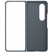 "Leather Cover for Galaxy Z Fold 4" Gray/ Green
