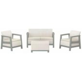Scandi Linea 2 Seater Set Pebble Grey / Sage Green Stone