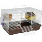 Panama Pet Klatka dla gryzoni do czasowego pobytu 47x30x27 cm biało/ sz