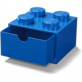 Room Copenhagen LEGO rašomojo stalo stalčius 4, daiktadėžė (mėlyna, su rankenėlėmis)