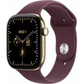 Watch Series 12 Cellular 46mm Radiant Gold Tit./ Burgundy Band S/ M