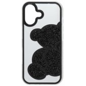 Teddy Bear dėklas iPhone 17, juodas