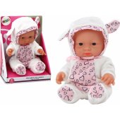 Small Baby Doll, White Clothes, Hat, Bow, Ears
