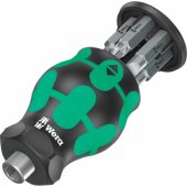Wera Kraftform compact stubby magazine 4 bit set (black/ green, 7 piece