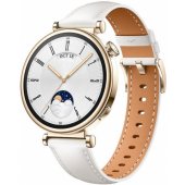 Watch GT4 41mm Gold / White Leather Strap
