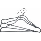 1200714 Hangers Non Slip Silver 3pcs