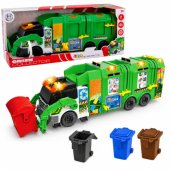 Large Interactive Garbage Truck Waste Sorting Bins Lights Sound 52cm