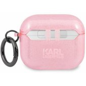 "KLA3UKHGP Karl®s Head Case for AirPods 3" Pink Glitter